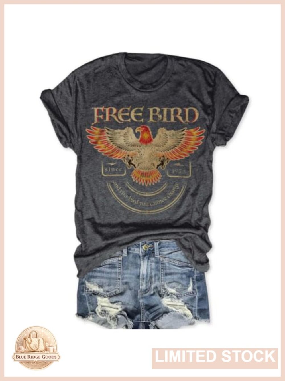 Vintage Rock Band Graphic T-Shirt Short Sleeve Concert Outfit